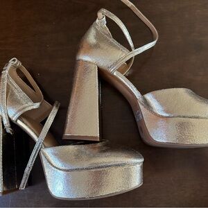 Funky Gold Platform Heels